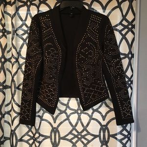 Beaded open blazer